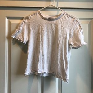 Topshop White Mesh Crop Top